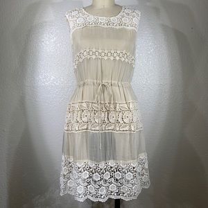 Johnny Was 4LNL Silk Chiffon Selene Dress Sz S NWT